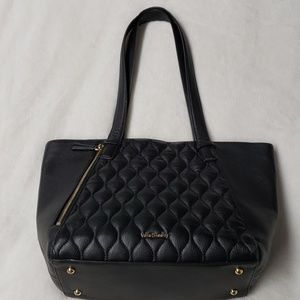 NWOT Vera Bradley Black Quilted Leather Avery Tote